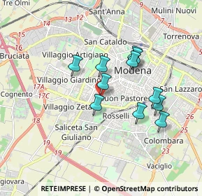 Mappa Via Antonio Allegri, 41124 Modena MO, Italia (1.48364)