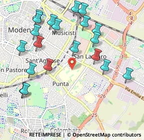 Mappa Largo del Pozzo, 41125 Modena MO, Italia (1.182)