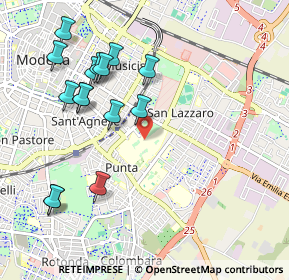 Mappa Largo del Pozzo, 41125 Modena MO, Italia (1.08533)