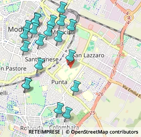 Mappa Largo del Pozzo, 41125 Modena MO, Italia (1.204)
