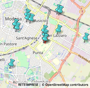 Mappa Largo del Pozzo, 41125 Modena MO, Italia (1.05667)