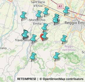 Mappa Via A. Allegri, 42020 Quattro Castella RE, Italia (7.30813)