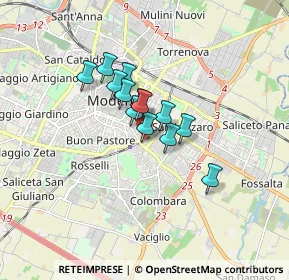 Mappa Via Costrignano, 41124 Modena MO, Italia (1.07615)