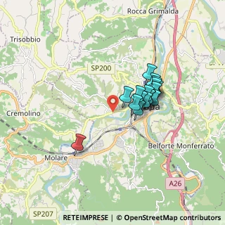 Mappa Strada Grillano, 15076 Ovada AL, Italia (1.28588)