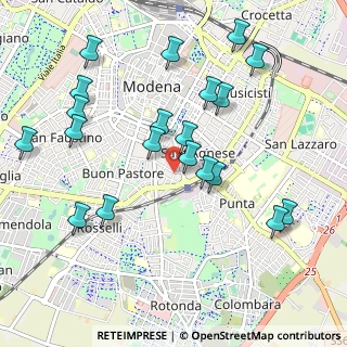 Mappa Via Lodovico Vedriani, 41124 Modena MO, Italia (1.0885)