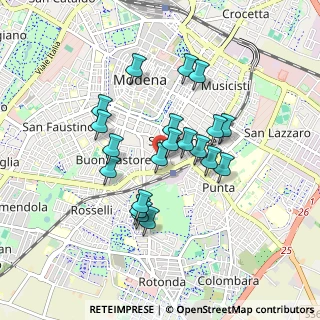 Mappa Via Lodovico Vedriani, 41124 Modena MO, Italia (0.7465)
