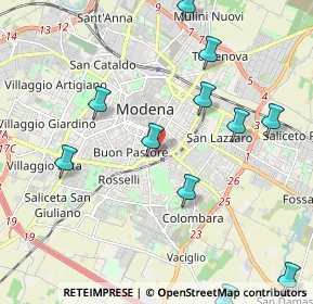 Mappa Via Lodovico Vedriani, 41124 Modena MO, Italia (2.47)