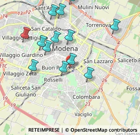 Mappa Via Archirola, 41124 Modena MO, Italia (1.99077)