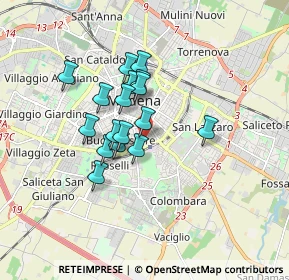 Mappa Via Archirola, 41124 Modena MO, Italia (1.27882)