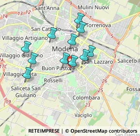 Mappa Via Archirola, 41124 Modena MO, Italia (1.53636)