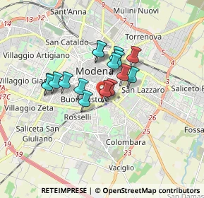 Mappa Via Archirola, 41124 Modena MO, Italia (1.23438)