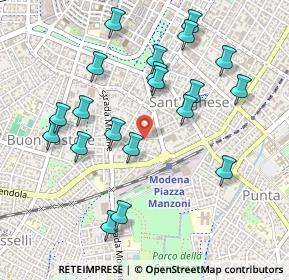 Mappa Via Lodovico Vedriani, 41124 Modena MO, Italia (0.5155)