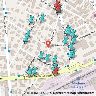 Mappa Via Lodovico Vedriani, 41124 Modena MO, Italia (0.13462)