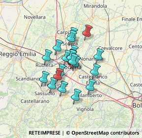 Mappa Via Lodovico Vedriani, 41124 Modena MO, Italia (9.003)