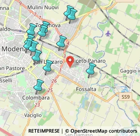 Mappa Via Paul Harris, 41122 Modena MO, Italia (2.17231)