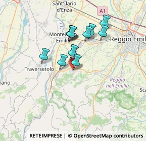 Mappa Piazza Dante, 42020 Quattro Castella RE, Italia (5.58615)