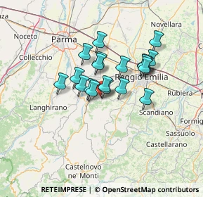 Mappa Piazza Dante, 42020 Quattro Castella RE, Italia (9.993)
