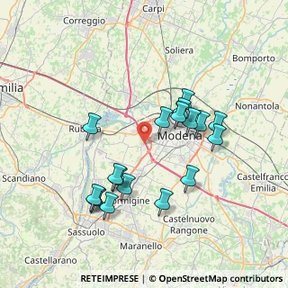 Mappa Via Giovanni Luvini, 41126 Modena MO, Italia (7.31556)