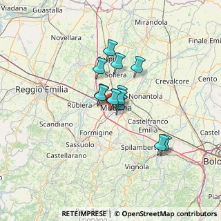 Mappa Strada Nazionale Giardini, 41126 Modena MO, Italia (8.905)