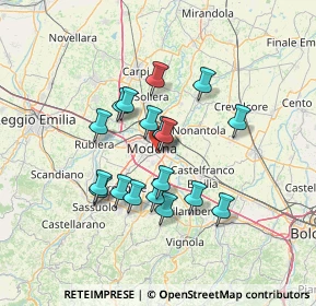 Mappa Largo del Pozzo, 41124 Modena MO, Italia (11.43889)