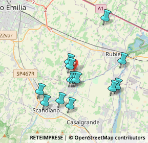 Mappa Via Zimella, 42019 Reggio nell'Emilia RE, Italia (3.53231)