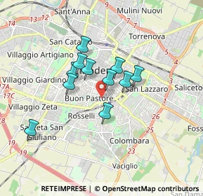 Mappa Via Francesco Prampolini, 41124 Modena MO, Italia (1.30545)