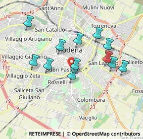 Mappa Via Francesco Prampolini, 41124 Modena MO, Italia (1.74833)