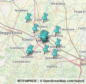 Mappa Via Francesco Prampolini, 41124 Modena MO, Italia (7.84688)
