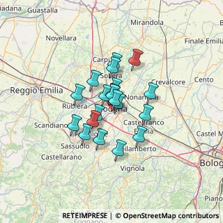 Mappa Via Francesco Prampolini, 41124 Modena MO, Italia (8.973)