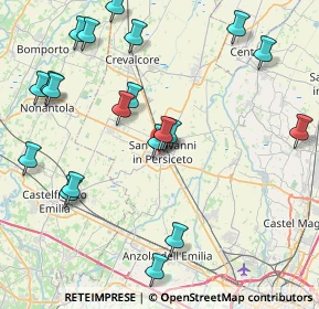 Mappa V.lo Baciadonne, 40017 San Giovanni in Persiceto BO, Italia (9.803)