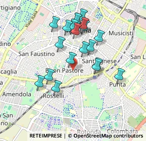 Mappa Via Camillo Pagliani, 41125 Modena MO, Italia (0.8635)