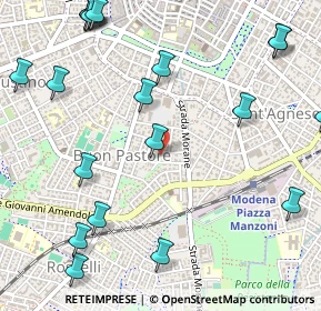 Mappa Via Camillo Pagliani, 41125 Modena MO, Italia (0.7405)