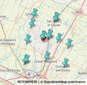 Mappa Via dell'Industria, 40040 Argelato BO, Italia (6.55333)