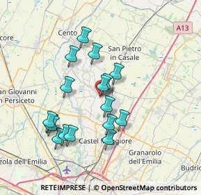 Mappa Via dell'Industria, 40040 Argelato BO, Italia (6.66118)