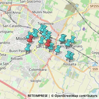 Mappa Via Lorenzo Perosi, 41122 Modena MO, Italia (1.328)