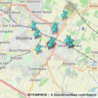 Mappa Via Lorenzo Perosi, 41122 Modena MO, Italia (1.35923)