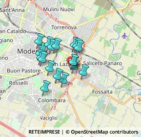 Mappa Via Arturo Toscanini, 41122 Modena MO, Italia (1.22737)
