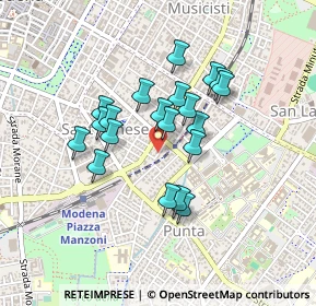 Mappa Via Cristoforo da Lendinara, 41124 Modena MO, Italia (0.351)