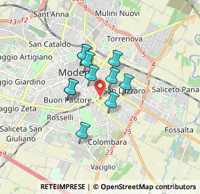 Mappa Via Cristoforo da Lendinara, 41124 Modena MO, Italia (1.12545)