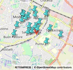 Mappa Via Cristoforo da Lendinara, 41124 Modena MO, Italia (0.8605)