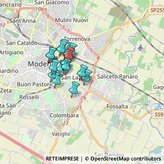 Mappa Via Pierluigi da Palestrina, 41122 Modena MO, Italia (1.36842)