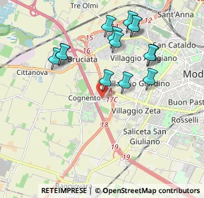 Mappa Strada Comunale di Cognento, 41126 Modena MO, Italia (1.96)