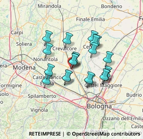 Mappa Via Teofilo Ungarelli, 40017 San Giovanni in Persiceto BO, Italia (10.501)