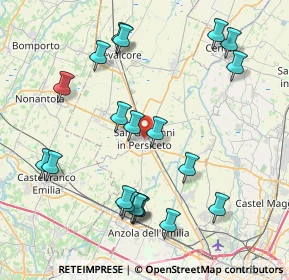 Mappa Via Luigi Carlo Farini, 40017 San Giovanni In Persiceto BO, Italia (8.998)