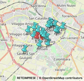 Mappa Via del Caravaggio, 41124 Modena MO, Italia (1.0635)