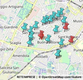 Mappa Via del Caravaggio, 41124 Modena MO, Italia (0.866)