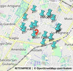 Mappa Via del Caravaggio, 41124 Modena MO, Italia (0.871)