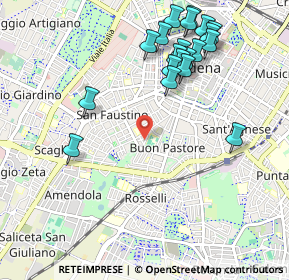 Mappa Via del Caravaggio, 41124 Modena MO, Italia (1.141)