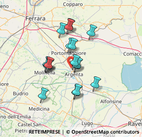 Mappa Via Giuseppe Garibaldi, 44011 Argenta FE, Italia (11.05235)