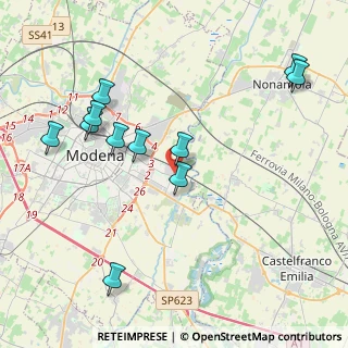 Mappa Via dei Carpentieri, 41100 Modena MO, Italia (4.44364)